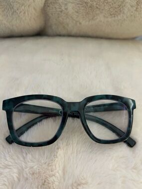 Peepers Women's Blue-Green Tortoiseshell Square Glasses